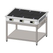 Прилавок c индукционными конфорками RSK23HS-IND Kids 1505x700x1155(730)мм