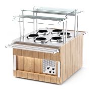 Витрина нейтральная с дверками раздачи (3 полки) RSK11NS Kids 805x700x1570(730)мм