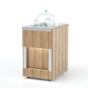 Прилавок диспенсер для тарелок тепловой пристенный RBK40HSW ШС Kids 505x910x730мм