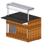 Витрина холодильная с дверками раздачи (3 полки) RSK12CS Kids 1105x700x1570(730)мм