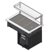 Витрина кондитерская нейтральная угловая открытая (2 полки) RKN90AOU Crystal 990x700x1320мм