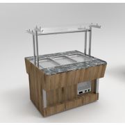 Стол СППЦ-3 140/60 СП, борт, полка сплошная оцинк., каркас оцинк., 1400х600х860