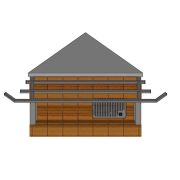 Стеллаж СКЦР 14/100/40, 4 полки сплошные нерж., каркас оцинк., 1000х400х1700