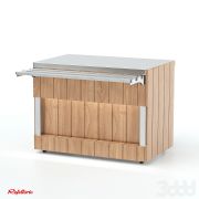 Стол СППЦ-3 100/60, борт, полка решетка оцинк., каркас оцинк., 1000х600х860