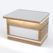 Прилавок холодильный островной RBK22CAI ШС Kids 1105x700x1455(760)мм h=100мм