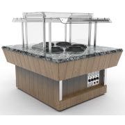 Витрина тепловая (статика) с дверками раздачи (3 полки) RH21A Capital 805x700x1700(860)мм