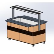 Прилавок с охлаждаемой поверхностью островной RBN21RSI ШС Filin 825x1100x1310(860)мм