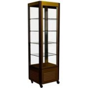Холодильная витрина R400C Сarboma Люкс D4 VM 400-1корич-золотой, 1/2, INOX