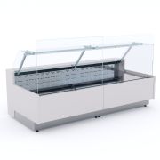 Витрина кондитерская нейтральная с дверками раздачи (3 полки) RCN31A City 800x700x1435(585)мм