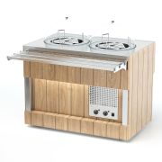 Стеллаж СКЦР 14/60/60, 4 полки сплошные нерж., каркас оцинк., 600х600х1700