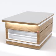 Стеллаж СКЦР 24/140/50, 4 полки решетка нерж., каркас оцинк., 1400х500х1700