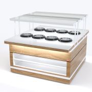 Витрина тепловая VISTA-Marmitta 1250, парогенератор, с экраном, RGV12HA-P