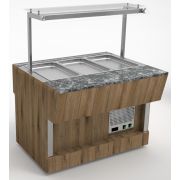 Витрина нейтральная MARTA-Bakery 1563, h1400, 2 доп. полки,  RGR13BA