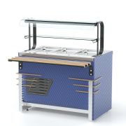 Прилавок холодильный MARTA-Culinar-F1 1875, агрегат, GN, охл.запасник, I-стекло, RGR24CAR