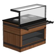 Боковина техническая высокая VISTA с комплектом крепежа, правая, нерж.