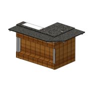 Прилавок для 1х блюд MARTA-Culinar-F1 1250, 3 супницы 10 л, GN, Г-стекло, RGR52HA