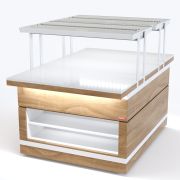 Витрина нейтральная MARTA-Bakery 1563, h1400, 1 доп. полка,  RGR13BA