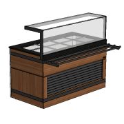Боковина техническая VISTA высокая с комплектом крепежа, нерж.сталь, Правая