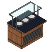Мармит для первых блюд (4 супницы 10л) пристенный RBN53HSW ШС Filin 1475x950x1310(860)мм