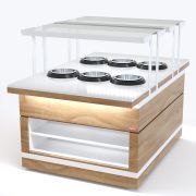 Мармит для первых блюд (3 супницы 10л) компактный встраиваемый RM32DK Drop In 1090x500x300мм