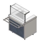 Прилавок нейтральный П-образный RCV12A City 1100x700x1265(860)мм