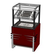 Прилавок диспенсер для подносов и столовых приборов нейтральный RD30МS Case 805x700x1505(830)мм
