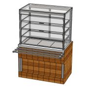 Витрина холодильная VISTA-Gastro 1250, агрегат, NRGV12CA,  столешница заказчика