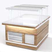 Прилавок холодильный, 2 склад. полки: Ф-З, RBU21CSI ШС Furshet 906x790x1354(874)мм