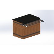 Витрина кондитерская нейтральная угловая закрытая (3 полки) RKNU21A R Crystal 1250x700x1320мм