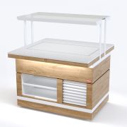 Прилавок кассовый Г-образный правый RT2ASR Case 1105х700х830мм