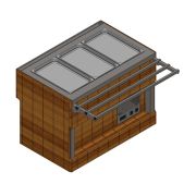 Прилавок нейтральный островной RBN23NSI-ЖЯ ШС Filin 1475x1100x1310(860)мм