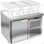 Стол морозильный под тепловое оборудование HICOLD GN 1 BR2 BT LT