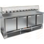 Стол охлаждаемый для пиццы HICOLD PZE2-1111/GN стекло