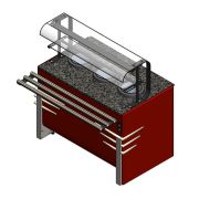 Прилавок холодильный RC12AS Case 1105x700x1290(830) h=20мм
