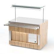 Витрина тепловая (статика) с дверками раздачи (3 полки) RSK12HS Kids 1105x700x1570(730)мм